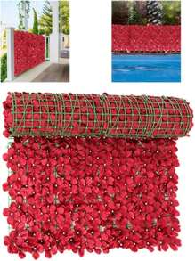 1 PC, Artificial Hydrangea Fence, Simulated Ivy Privacy Screen, Artificial Fence Hydrangea Row, Home Garden Decoration