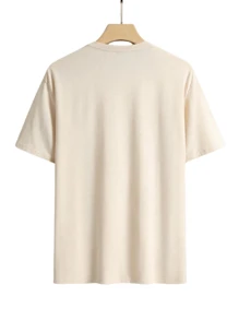 BOSTON Men's T-Shirt 100% Cotton New Release - 米色 - 查看 2