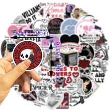 50pcs Dark Romantic Theme Stickers, Suitable For Kindle, Booktok And Other E-Readers, Can Be Used For Scrapbooking, Water Bottles, Laptops, Phones, Skateboards, Waterproof Vinyl Material, Ideal Gift For Back To School Season - Multicolor - View 4