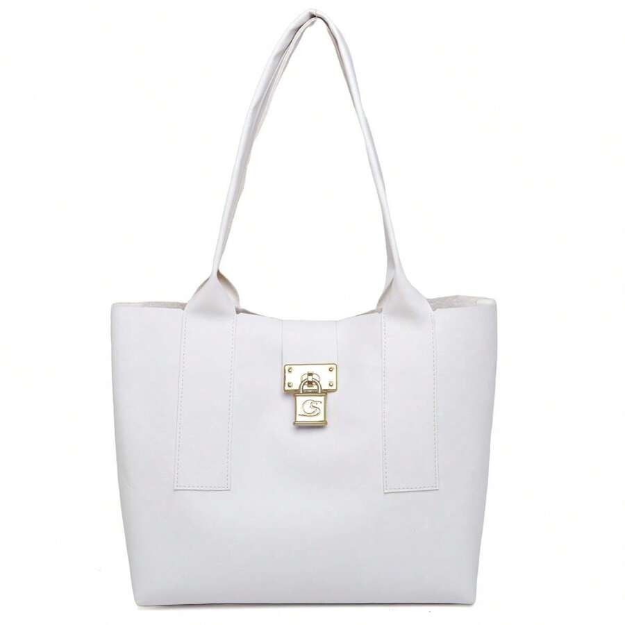 Gaby Show Women's Padlock Bag - trắng - Xem 1