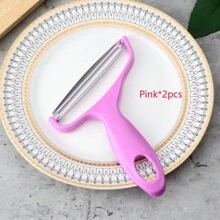 1 Miếng Tím Và Xanh Cải bắp Cái nạo - Miệng Rộng Dao gọt vỏ Đối với Dễ Và Bóc Của Sân vườn Rau , Nhà hàng Quân nhu - màu xanh lá - Xem 12