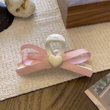 1 kẹp tóc hình trái tim nơ ruy băng thanh lịch kẹp tóc công chúa phụ kiện tóc cho phụ nữ - Nhiều màu - Xem 9