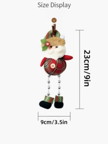1 Mặt dây chuyền cây thông Noel, vải kẻ caro, hạt chuỗi chân, trang trí cửa sổ Giáng sinh, hoạt hình, ông già, người tuyết, mặt dây chuyền hình nai sừng tấm, đồ trang trí không khí lễ hội, trang trí nhà cửa - Nhiều màu - Xem 7