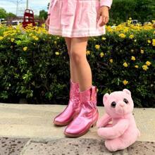 Botas vaqueras para niñas - Rosa Fucsia - Ver 2