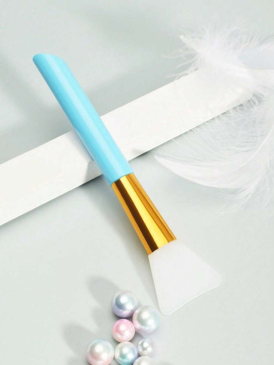 1pc Angled Silicone Face Mask Brush, Soft Silicone DIY Face Mask