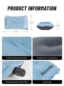 Naturehike 自動充氣枕午休睡眠枕，便攜式旅行露營舒適腰枕，露營裝備 - 藍色 - 查看 10