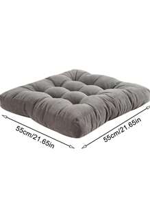1PCS Large 55CM Corduroy Chair Pad Tatami Floor Cushion Solid Square Seat Cushion Tufted Thicken Pillow Seat - Multicolor - View 2