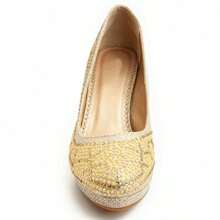 Montevita UNNE67 COMFORTABLE HEEL SHOE - Gold - View 2