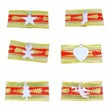 2pcs/Pack Christmas Napkin Rings, Santa Tree, Angel Doll, Star Themed, Suitable For Hotel Christmas Table Decor, Christmas Wedding, Outdoor Party, Home Dining Table Decorations, Napkin Rings, Paper Towel Rings - Multicolor - View 9