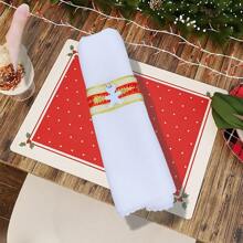 2pcs/Pack Christmas Napkin Rings, Santa Tree, Angel Doll, Star Themed, Suitable For Hotel Christmas Table Decor, Christmas Wedding, Outdoor Party, Home Dining Table Decorations, Napkin Rings, Paper Towel Rings - Multicolor - View 7