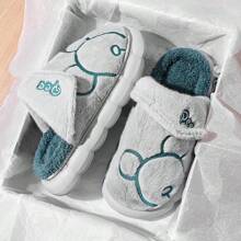 Men's Soft, Comfortable, Lightweight And Quiet Indoor Slippers With Cushioned Soles, For Autumn/Winter - Grey - View 6