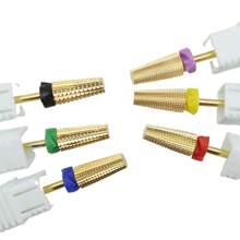 Easy Nail 1pc Double Hand Use 5 In 1 Golden Tungsten Steel Nail Milling Drill Bits, Multi-Functional Carbide With High Hardness For Long-Term Gel Removal, 2.35mm Shank Diameter - Multicolor - View 7