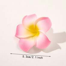 4 件装花朵装饰鳄鱼发夹，适合日常休闲外出佩戴，波西米亚风，女式白黄色花朵装饰鳄鱼发夹，波西米亚风 - 彩色 - 查看 7