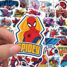Marvel 50 件漫威官方授权蜘蛛侠复仇者联盟贴纸独特设计高品质乙烯基贴纸装饰您的笔记本电脑水瓶手机壳用品防水防刮 - 彩色 - 查看 3