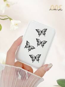 Customized Magnetic Card Holder With Butterfly Pattern, Personalized Gift
