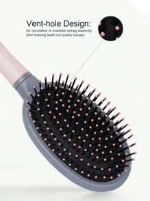 KH fashion comb 1 Pieza Peine De Cojín De Aire Para Masajes Y Desenredante, Cepillo Para Desenredar Con Asa Y Cerdas Ultra Suaves Para Todos Los Tipos De Cabello (húmedos, Secos Y Dañados) - Para Mujeres & Hombres, Cuidado Del Cabello (color Rosa),herramientas para el cabello peines peine pelo cepillo pelo de peines cepillo pelo - Rosa - Ver 4