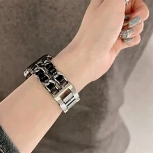 New PU Leather Splice Watch Band Compatible With 38mm 40mm 41mm 42mm 44mm 45mm 49mm Watches, Fashionable Handmade Strap Suitable For Watch Series SE9 8 7 6 5 4 3 2 1 Replacement Wristband