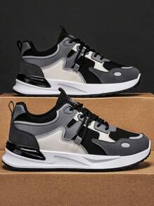 男士休闲透气帆布船鞋，黑色学生平底滑板鞋，韩版时尚，适合搭配牛仔裤和运动服 - 黑色 - 查看 7