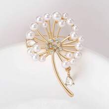 1pc Fashion Dandelion Brooch Pearl Flower Simple Shawl Accessory Pin - Dandelion - View 10