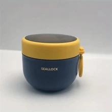 大号 600 毫升保温午餐盒 - 高级保温技术让食物全天保持新鲜和热度，非常适合工作或学校，1 件套、厨房、圣诞节礼物 - 彩色 - 查看 10