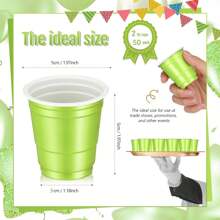 20/50 piezas Vasos de chupito de plástico de 2 onzas, mini vasos desechables de 2 onzas para bodas, fiestas de graduación, cata de cervezas, aperitivos (multicolor), Navidad