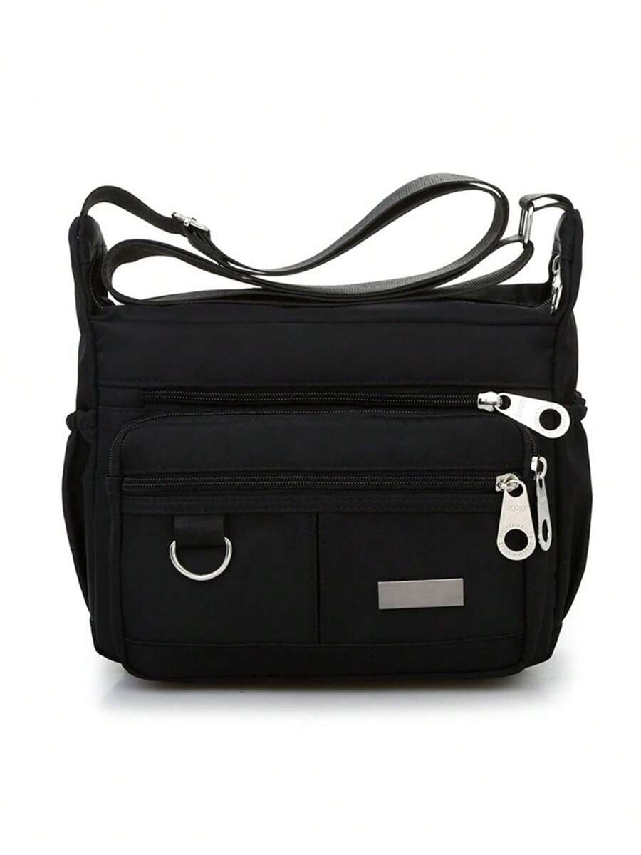 Multi Pockets Shoulder Crossbody Bags For Women Fashion Bags With Adjustable Strap Shopping Purse - màu đen - Xem 1