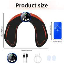Rechargeable Remote Control Butt Beauty Device, Strengthen Butt Muscles, Lift And Tighten Peach-Shaped Buttocks, Easy-To-Use Fitness Stickers For Men And Women, Muscle Massager For Toning Gluteal Muscles, Suitable For Girlfriends, Wives, Friends,Black