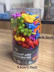 计数恐龙玩具配对游戏，适合儿童，带分类碗，感官玩具，颜色分类游戏套装，早教幼儿学前蒙特梭利教育玩具，适合 3 4 5 岁 - 彩色 - 查看 5