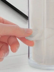 1 pièce Boîte de rangement transparente simple pour le stockage des tampons de maquillage et des accessoires, pour les vacances, la plage, la salle de bain, la chambre, grande capacité