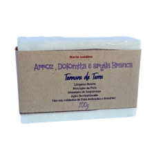 Sabonete 100G de Arroz,dolomita e Argila Branca Clareador,Hidratante Esfoliação Suave - Branco - Visão 4