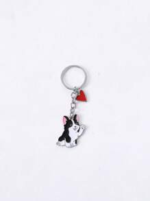1pc Metalen schattige cartoon gelukszak hanger minnaar cadeau dier mooie huisdier hond sleutelhanger metalen auto sleutelhanger voor vrouwen beste vriend charme