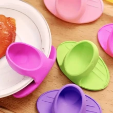 3pcs(Random Color) Silicone Finger Guards, Heat Resistant Anti-Scald Grippers For Kitchen, Thickened Non-Slip Pot Holder Grips For Microwave & Oven Safe Handling Of Hot Plates, Bowls, And Dishes - Multicolor - View 6
