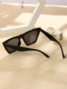 1pc Square-Framed Y2K Streetwear Fashion Glasses For Women Christmas Basics Fall Winter Women Outfits Clothes Business Casual Gifts For Summer Beach Vacation,Outdoor,Travel Shades Casual Style Geometric Frame For Going Out Outfit,Back To School - Black - View 4