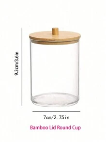 1 pièce Boîte de rangement transparente simple pour le stockage des tampons de maquillage et des accessoires, pour les vacances, la plage, la salle de bain, la chambre, grande capacité