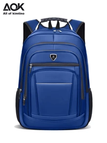 Unisex Backpack Water Resistant Waterproof Reinforced Steel Cable And Anti-Theft Padlock For School Travel Social Elegant Great Promotion Random Model Shipping - 藏蓝色 - 查看 8