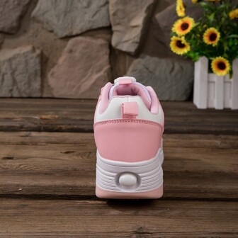 夏季青少年学生成人情侣潮流透气低帮运动鞋带2轮直排轮滑鞋户外运动鞋男女