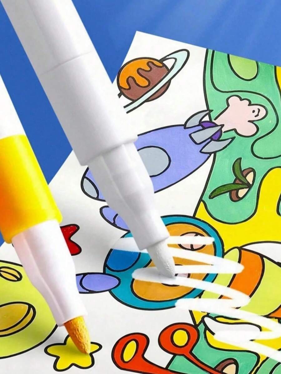 60 Colors WaterBased Acrylic Marker Pens, And Odorless, Washable, For
