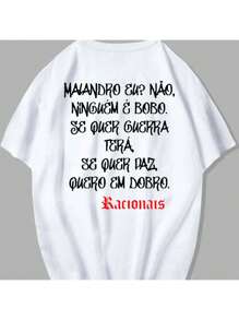 Racionais MCs Unisex T-Shirt 100% Cotton Streetwear Launch Shipping Various Colors!! - 白色 - 查看 1