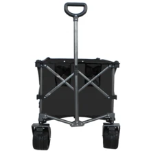 Collapsible Folding Wagon, Push Pull Foldable Beach Wagon Cart - 1 - 查看 3
