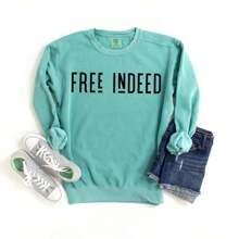 Sudadera teñida de prenda, "Libre de verdad"
