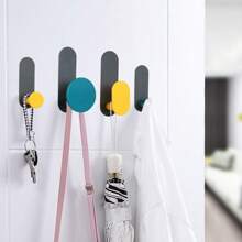 Bộ 4 móc treo tường, tải trọng tối đa 18LB Móc dính để treo áo choàng, khăn tắm, mũ, quần áo, móc thép không gỉ không cần khoan cho phòng tắm, phòng ngủ, nhà bếp - Nhiều màu - Xem 9