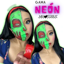 MIA TERRA COSMETICS Paleta Body Paint base agua para maquillaje de fantasía - neón - Ver 4