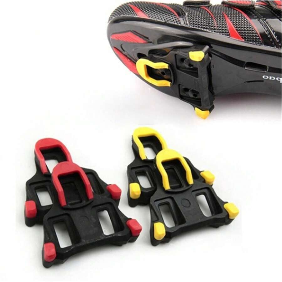 Set de calas de ciclismo para pedales de bicicleta, sistema de calas para zapatos de ciclismo interior y exterior, y bicicleta de carretera - Multicolor - Ver 1