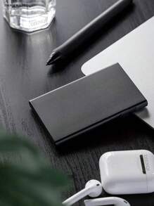 Anti-Theft ID Minimalist Card Holder Aluum Metal Wallets Pocket Case Bank Women Men Cardholder Box Card Holder Wallet Business Card Holder Credit Card Holder For Men Mini Wallet Card Wallet Rfid Wallet - Black - View 8