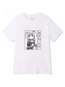 Anime Misa T-Shirt Unisex 100% Cotton Streetwear Launch Shipping Various Colors!! - trắng - Xem 1