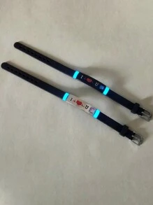ATLVXJL 2 件夜光情侣我爱你了解你心形图案吊饰黑色硅胶手链在黑暗中生长适合女性爱人节日礼物情人节、妈妈、母亲、母亲节、礼物 - 彩色 - 查看 7