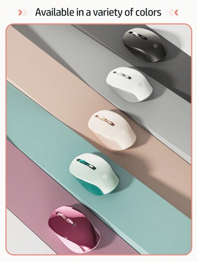 HP Bezprzewodowa mysz HP, ładna i cicha, 2,4 GHz, niezawodne połączenie, przenośna mysz S1000 PLUS do komputera i laptopa, USB Plug and Play, najlepszy prezent na Halloween i Boże Narodzenie