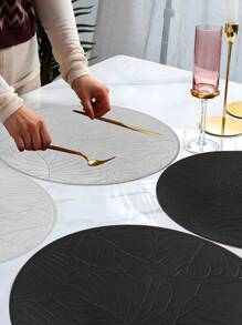1pc, Leather Placemats, Waterproof And Oilproof Placemats, Simple And Stylish Versatile Desktop Protection Mat, Vase Mat, Easy To Clean Kitchen Table Decoration.