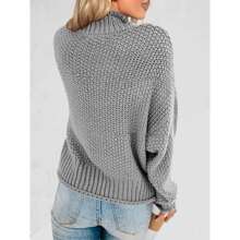 Womens Turtleneck Oversized Sweaters Batwing Long Sleeve Pullover Loose Chunky Knit Jumper