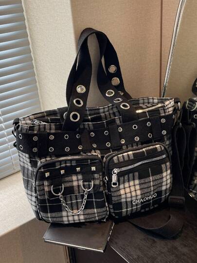 حقيبة كبيرة السعة بتصميم عصري ، حقيبة كتف متعددة الاستخدامات بطراز رجعي ، حقيبة إبط فاخرة مناسبة للتسوق والتنقل وأكثر